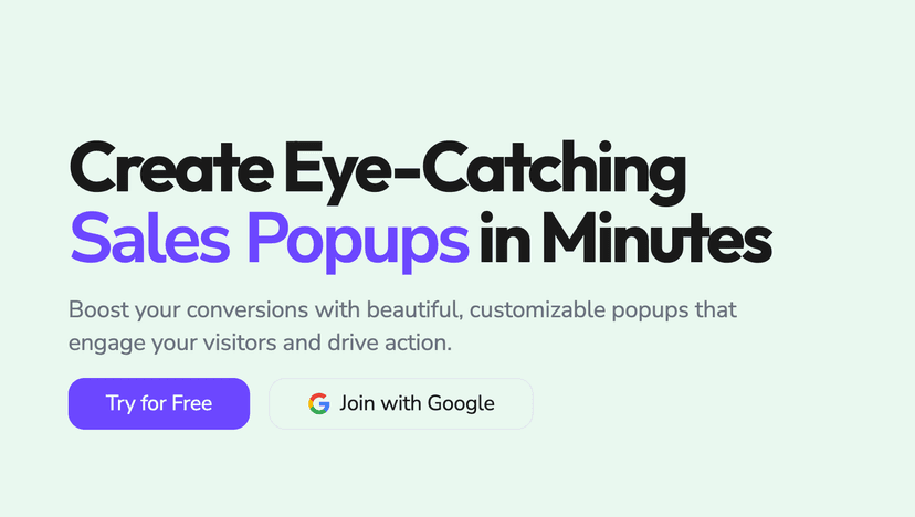 Popup example